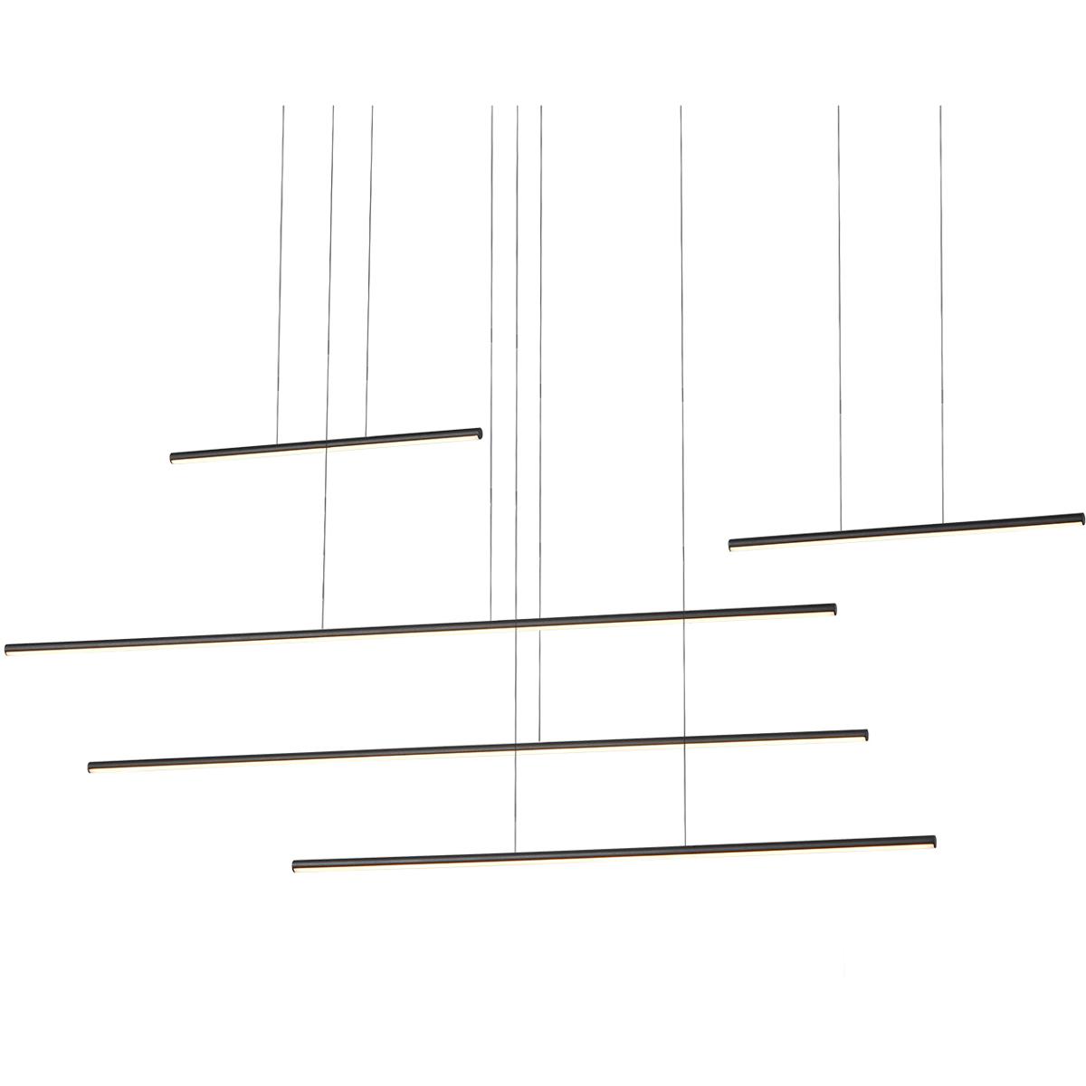 Kuzco Lighting MP14960-BK-UNV-010 Chute Motion LED 13.75 inch Black Multi Pendant Ceiling Light